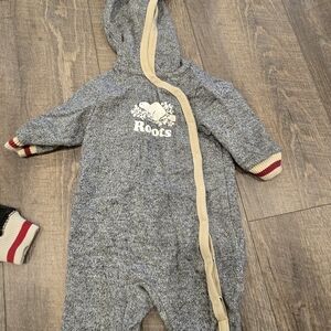 Roots Charcoal Gray Kids Footie